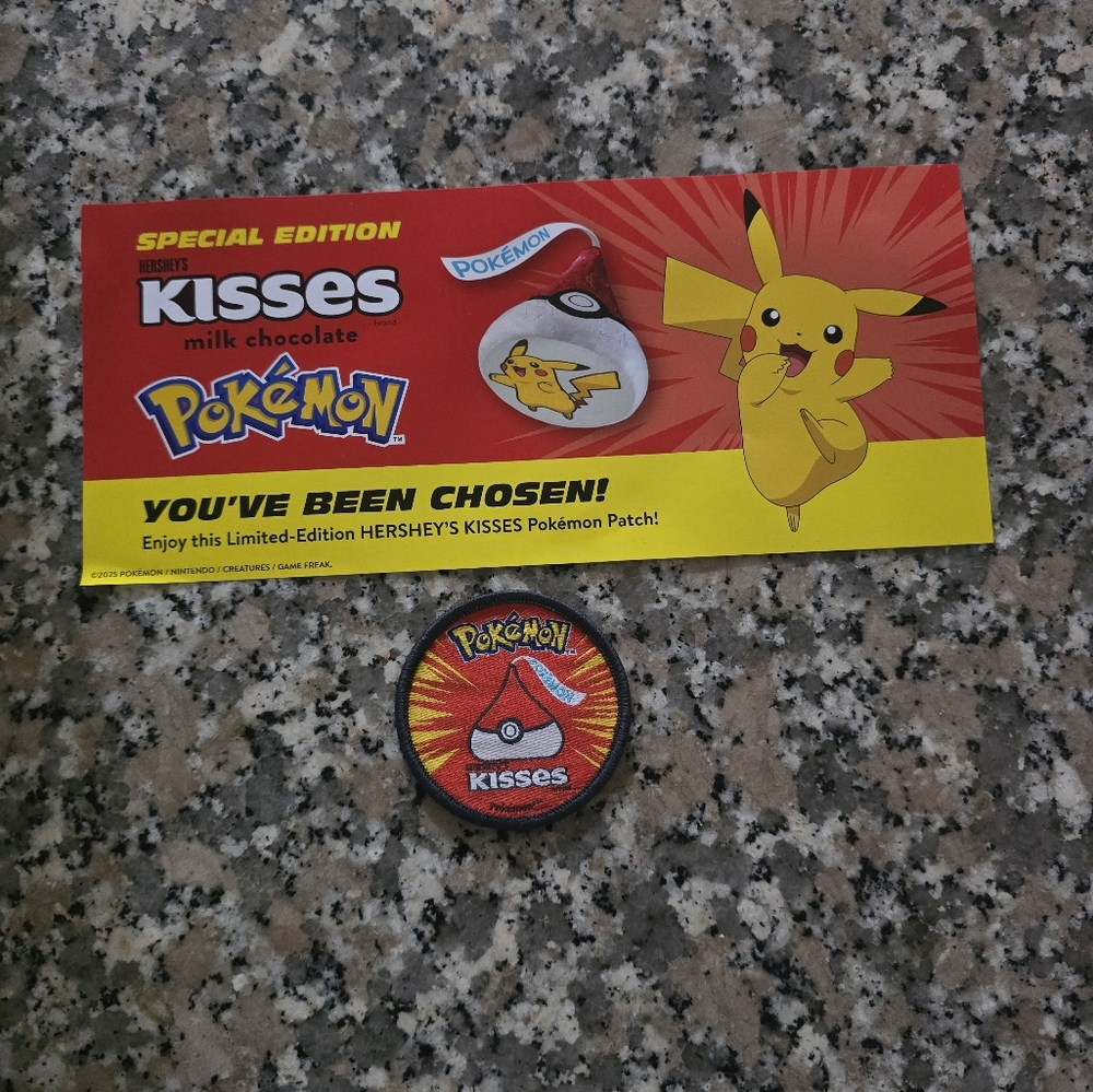 ✅🔥Hershey’s Kisses Pokémon Patch Limited Edition Collectors Patch